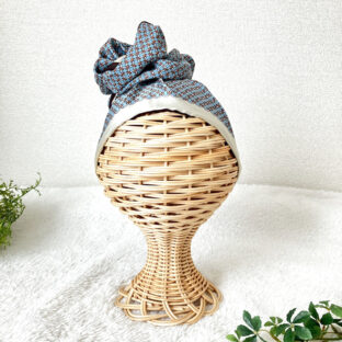 大人気のブラウンブルー小紋柄