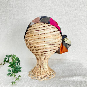 【イタリアンシルク】SDGｓなヘッドスカーフ　”カモフラ柄③”